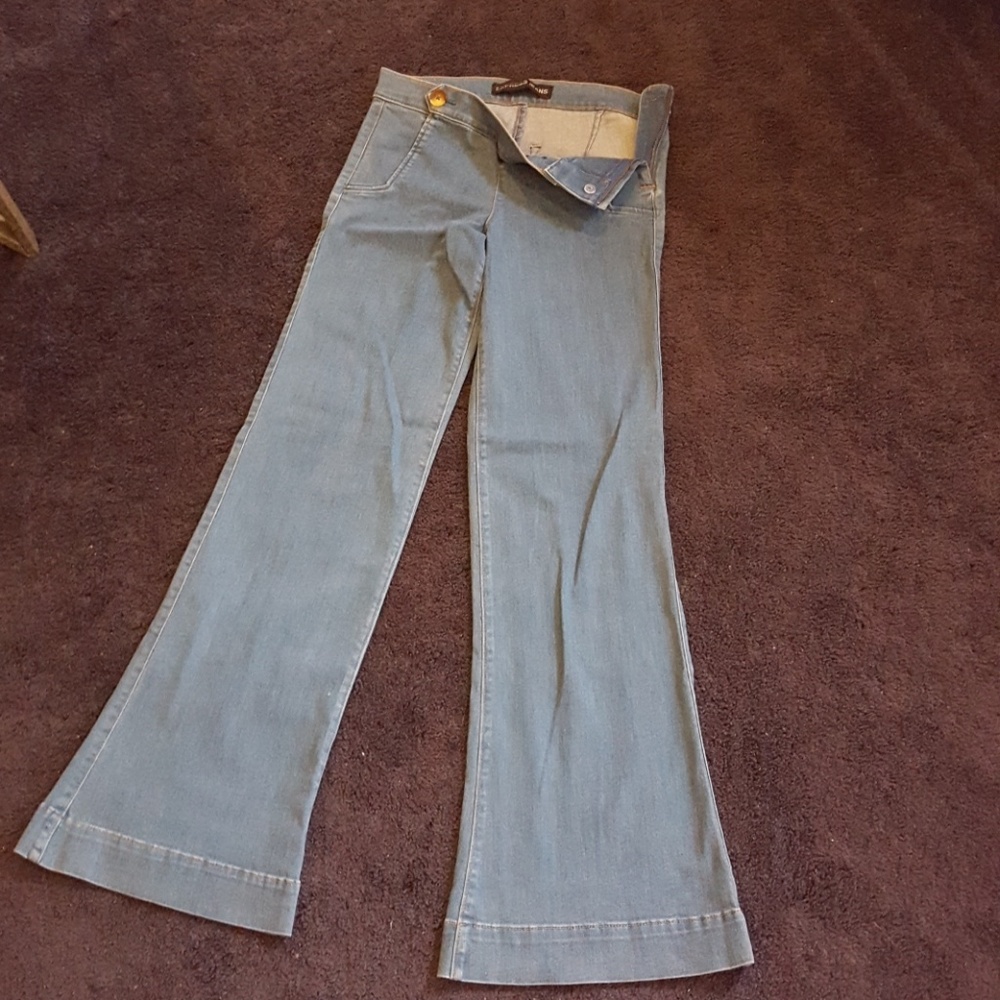 Express Side zip wide leg flare jeans